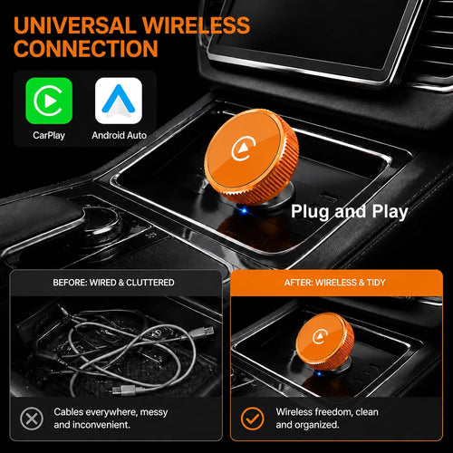 2-In-1 Wireless Carplay Adapter & Android Auto Adapter, USB-C Dongle