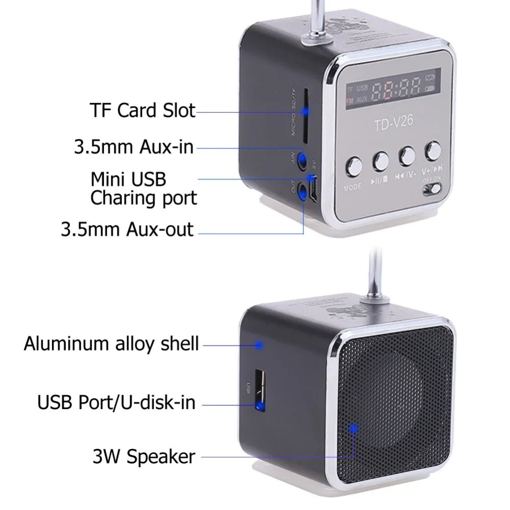 Mini Bluetooth Speaker with FM Radio & TF Card - Nuvariq Goods