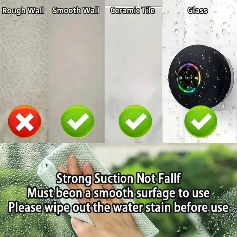 Waterproof LED Suction Cup Bluetooth Speaker - Nuvariq Goods