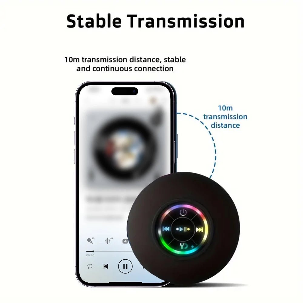 IPX4 Waterproof Bluetooth Speaker with Suction Cup - Nuvariq Goods