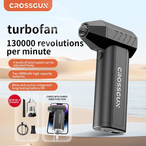 CROSSGUN X6 Pro Turbo Jet Fan – Handheld Dust Blower - Nuvariq Goods