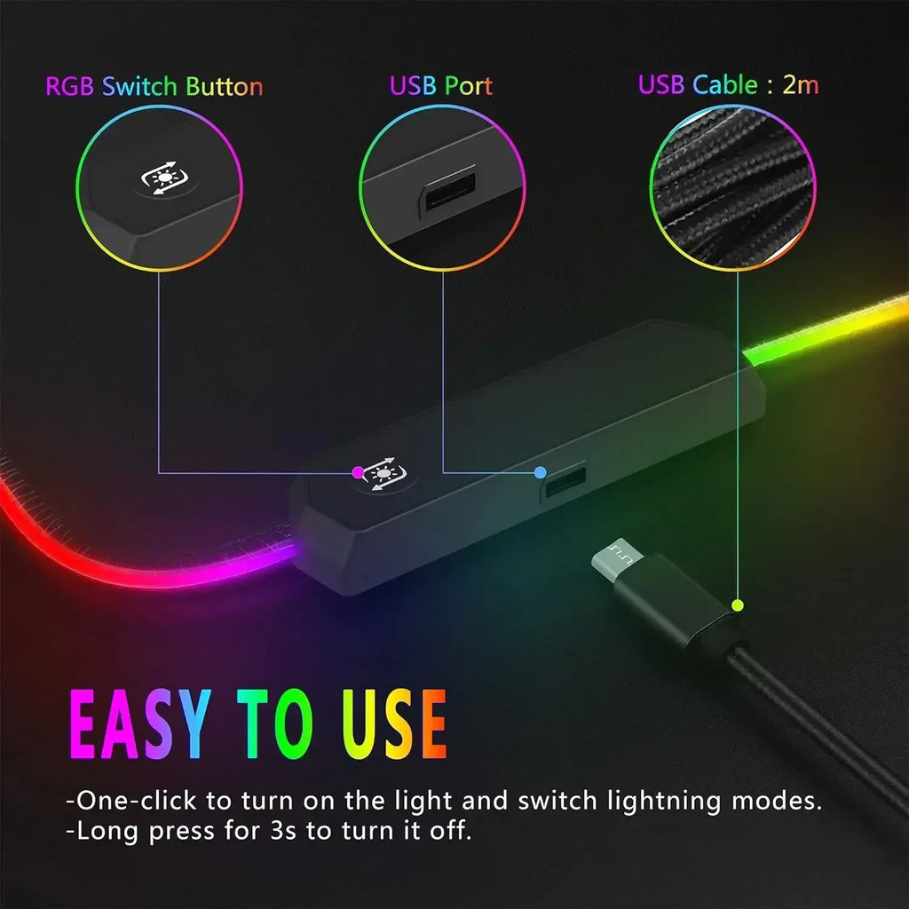 XXL RGB Gaming Mouse Pad – Battle Royale Edition - Nuvariq Goods