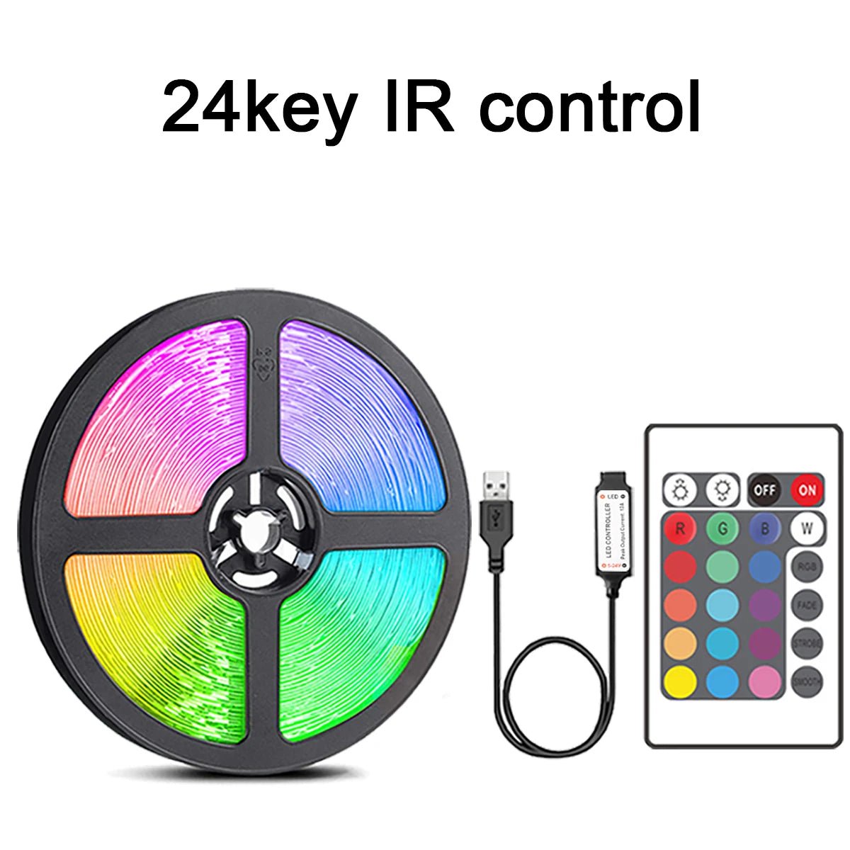 RGB LED Strip Lights with Remote Control - Nuvariq Goods