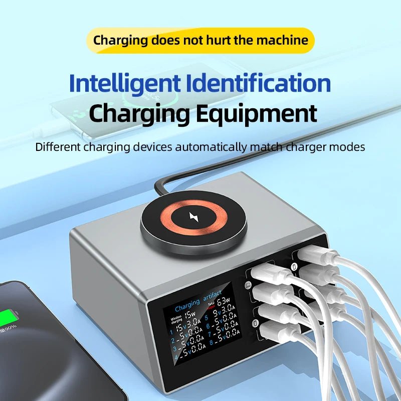 140W 8 - Port USB - C & Wireless Fast Charger - Nuvariq Goods