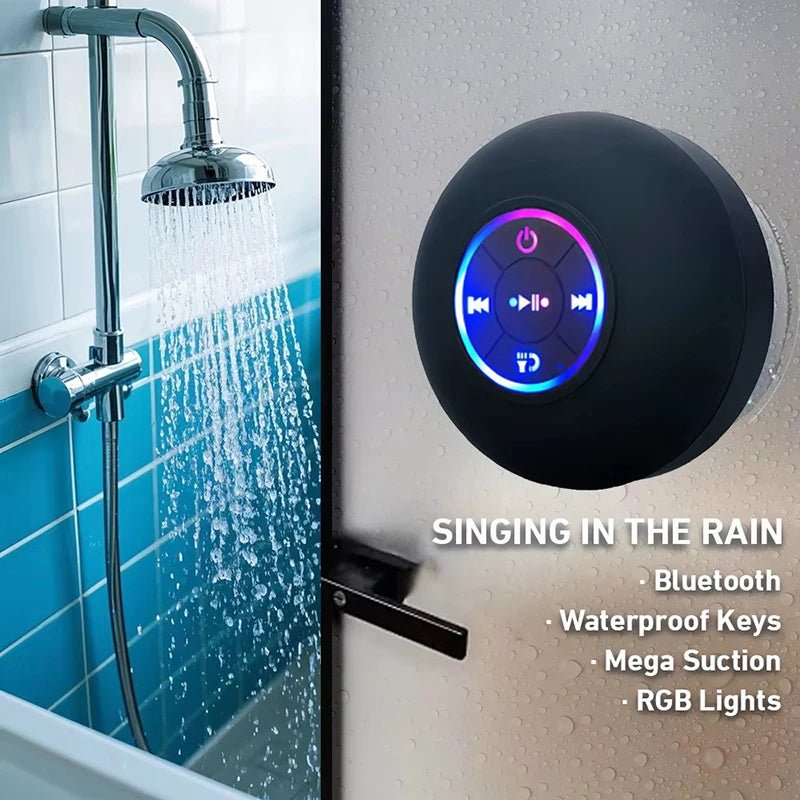 IPX4 Waterproof Bluetooth Speaker with Suction Cup - Nuvariq Goods