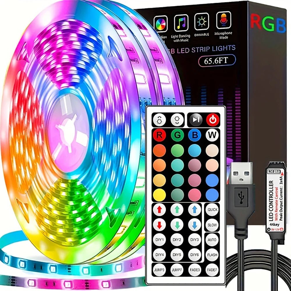 RGB LED Strip Lights with Remote Control - Nuvariq Goods
