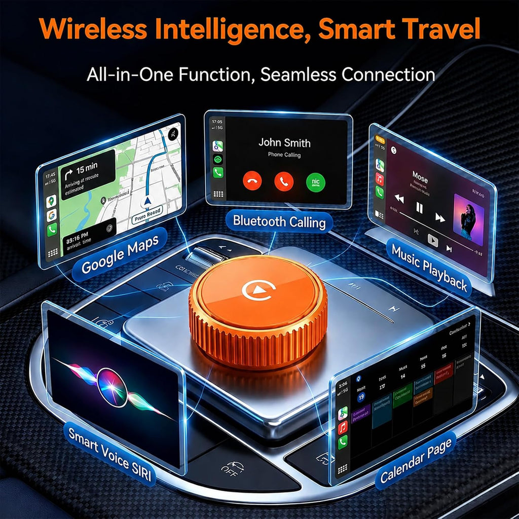 2-In-1 Wireless Carplay Adapter & Android Auto Adapter, USB-C Dongle