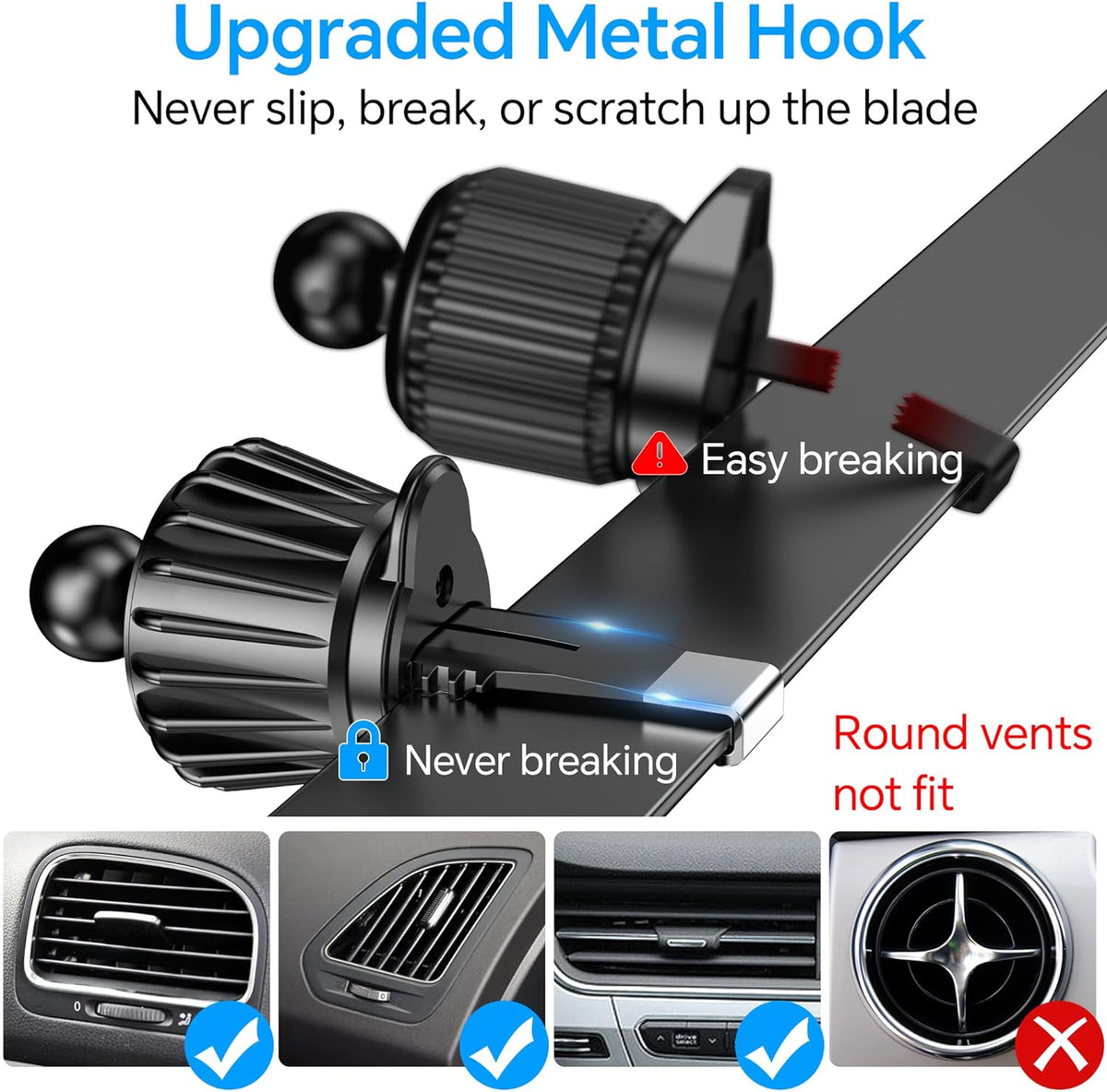 For 15W Magsafe Car Mount Charger【Long Arm】 Magnetic Wireless Car Charger Magsafe Charger Car Accessories Mag Safe Car Mount Holder Vent Magsafe Car Charger Mount for Iphone 16 Pro Max 15 14 13 Plus
